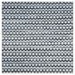 Safavieh Montauk Chevron 6" Square Ivory, Blue and Black Area Rug, , large