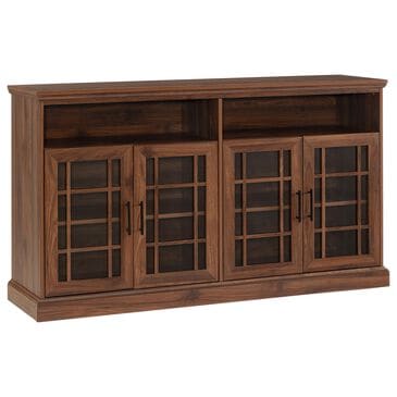 Walker Edison Hazel 58" TV Stand in Dark Walnut, , large