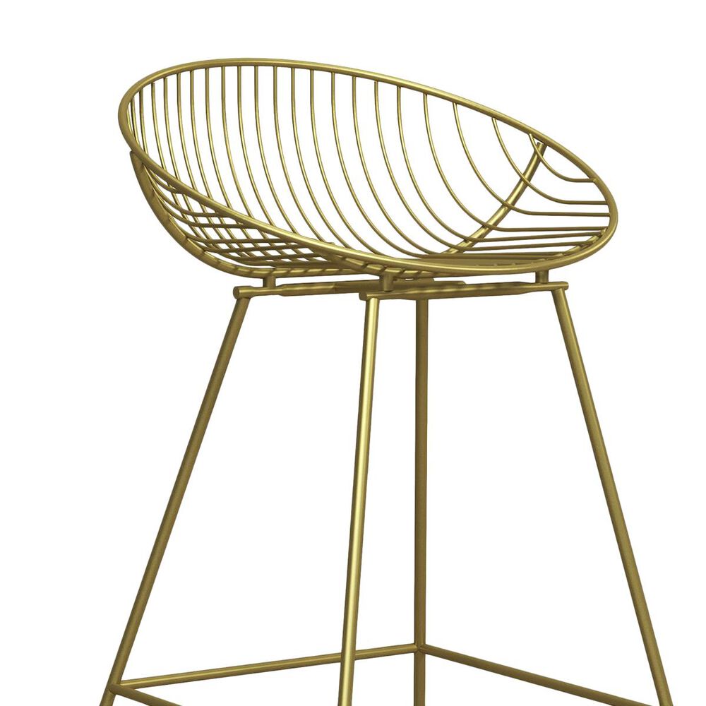 CosmoLiving by Cosmopolitan Ellis Wire Counter Stool in Gold, , large
