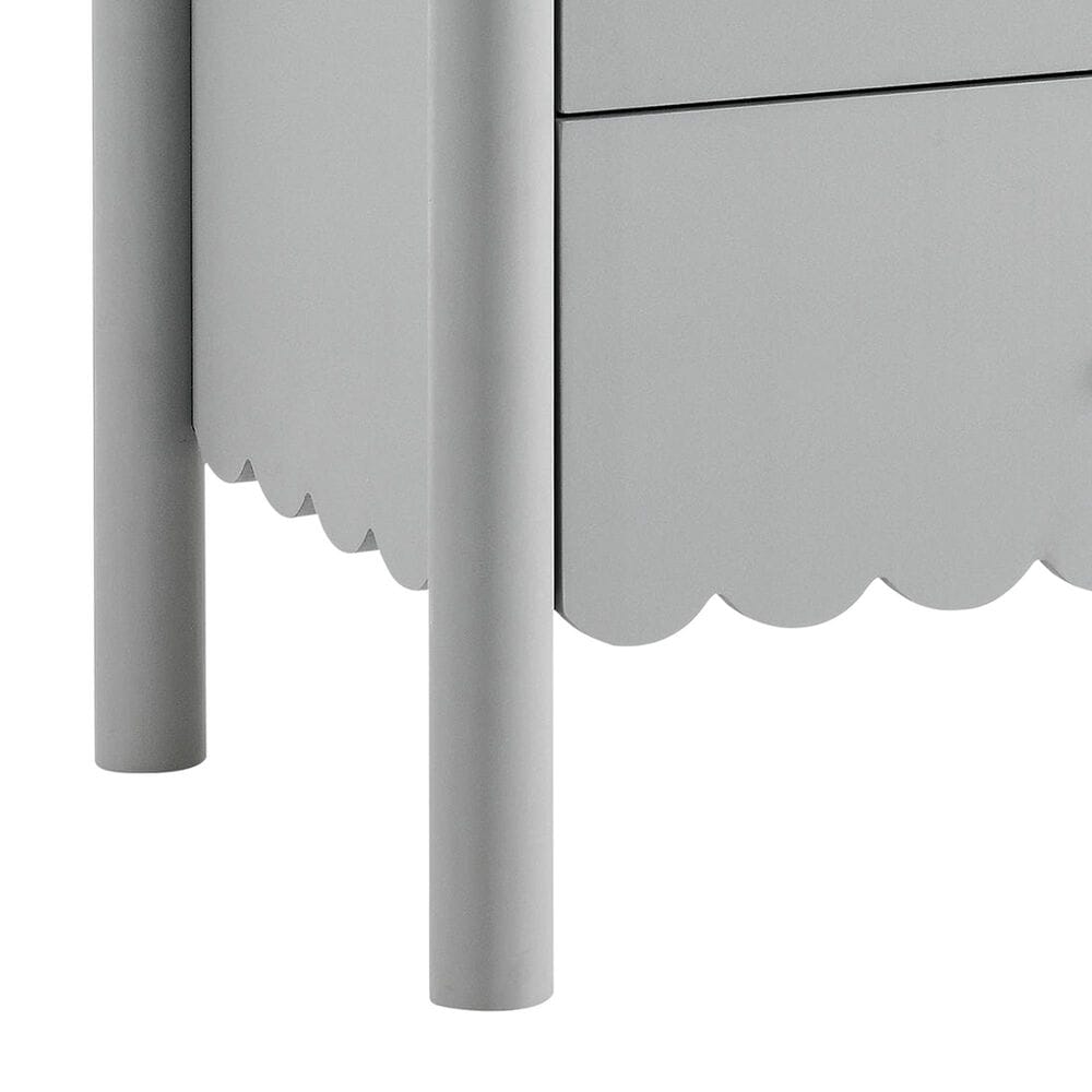 Modway Emmeline Scalloped 2 Drawer Nightstand in Light Gray, , large