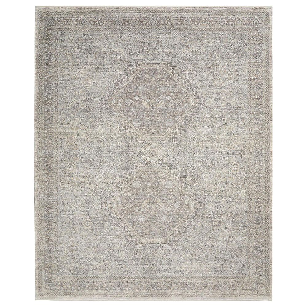 Nourison Starry Nights STN04 10" x 13" Cream and Grey Area Rug, , large