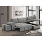 Coaster Roanne Fabric Upholstered Sleeper Sectional Sofa Grey, , large