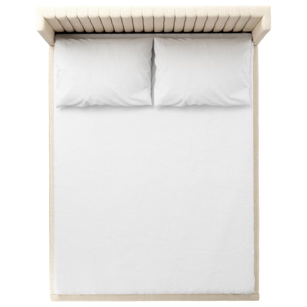 Four Hands Montgomery Queen Wingback Platform Bed in Thames Cream, , large