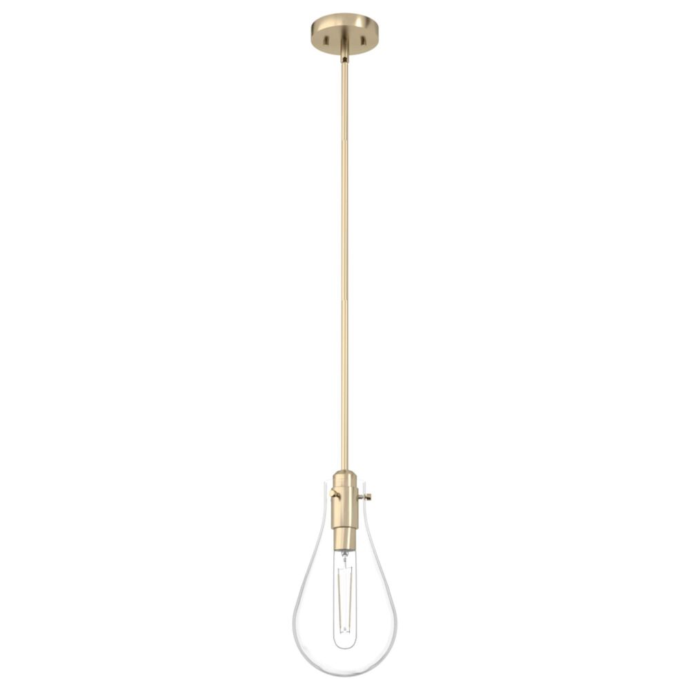 Hunter Lundin 7" 1-Light Pendant in Alturas Gold, , large