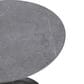 Leisuremod LeisureMod Verve Collection 27 Round Dining Table, Black Base with Sintered Stone Grey Top, , large