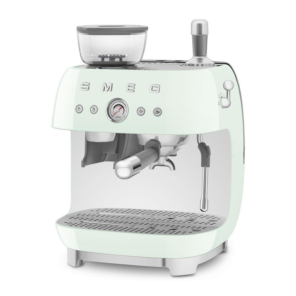 SMEG Smeg Espresso Coffee Machine with Grinder, Pastel Green, , large