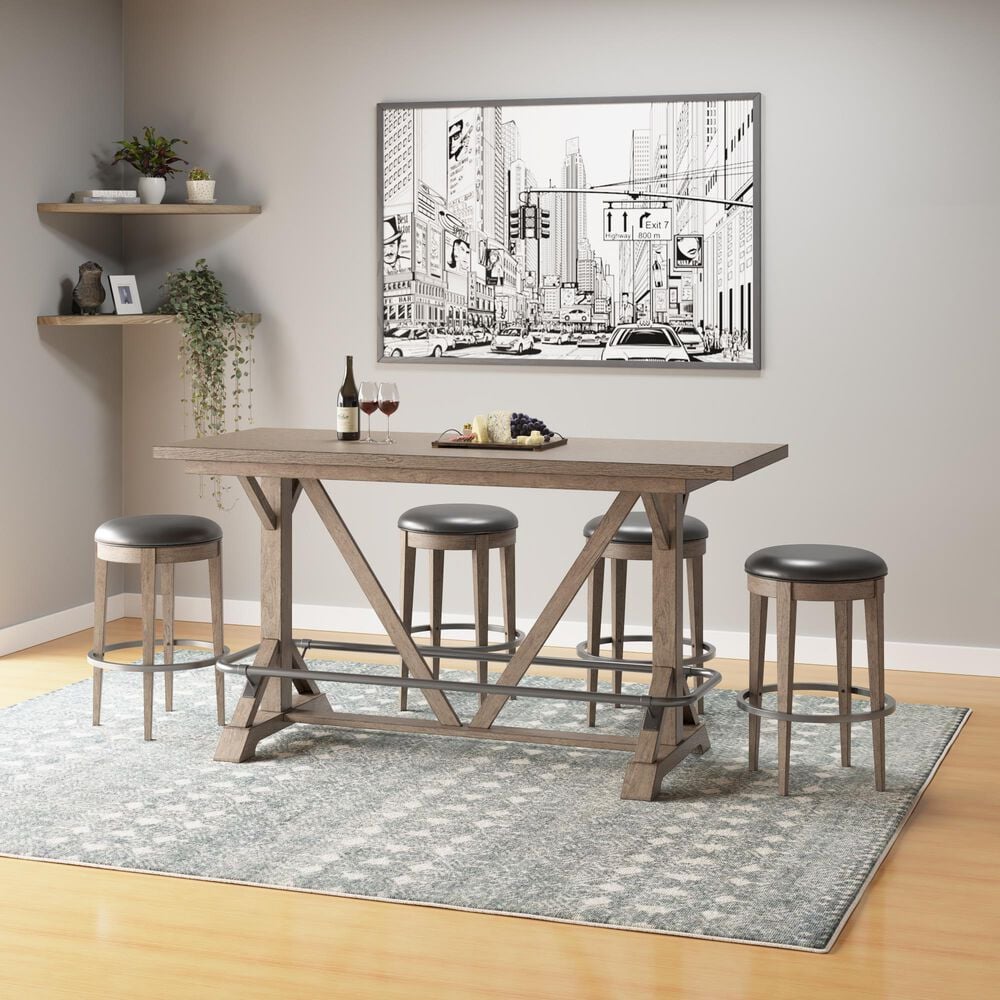 Emerald Home Furnishings Benton Bar Stools in Pecan Brown &#40;Set of 2&#41;, , large