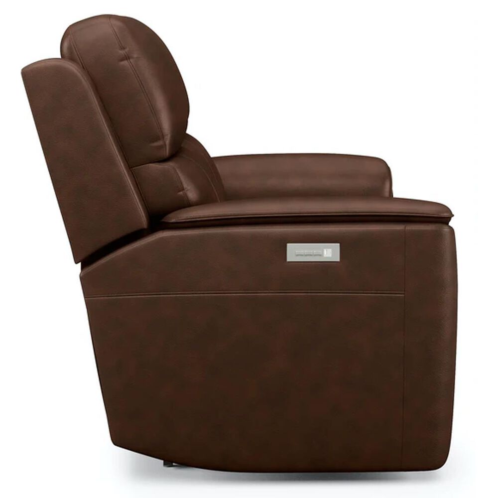 Flexsteel Henry Power Reclining Loveseat with Power Headrest and Lumbar in Hickory, , large