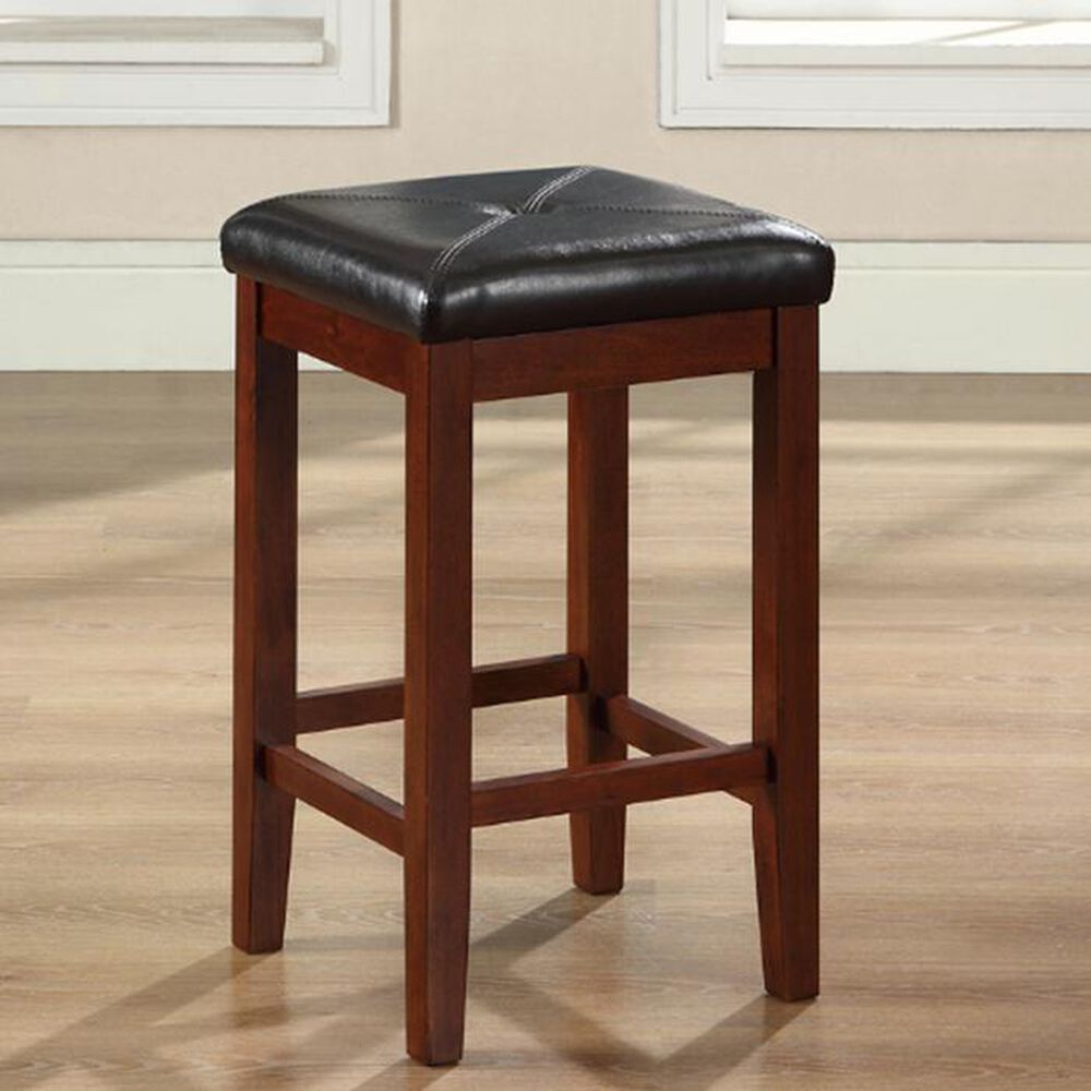Crosley Furniture 24" Square Stool in Vintage Mahogany - Set of 2, , large