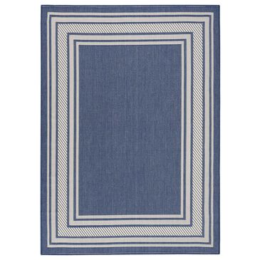 Nourison Horizon HOZ03 Navy 6" x 9" Indoor/Outdoor Area Rug, , large