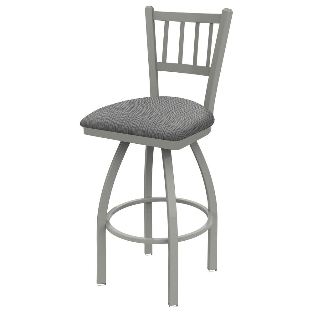 Holland Bar Stool 810 Contessa 25" Swivel Counter Stool with Anodized Nickel and Graph Alpine Seat, , large