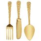 Maple and Jade 23" x 6" Wall Decor in Gold (Set of 3), , large