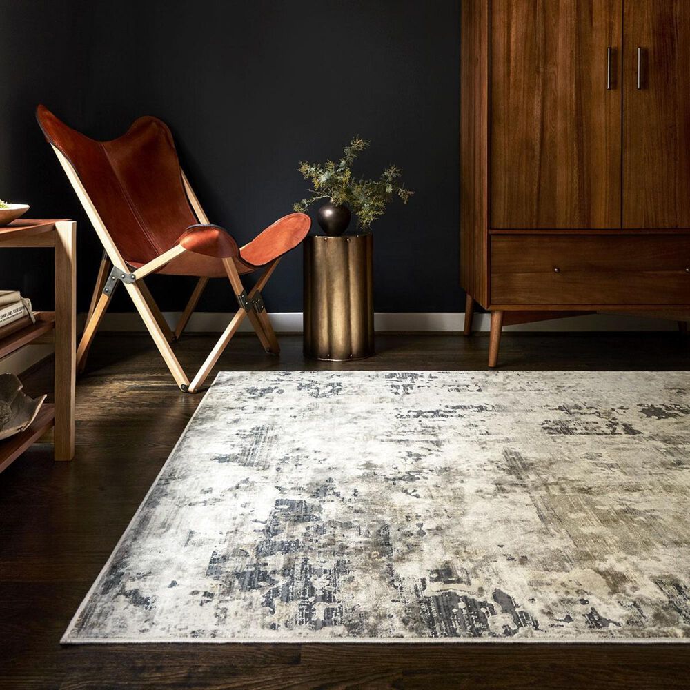 Loloi Cascade CAS-04 3&#39;7&quot; x 5&#39;7&quot; Ivory and Natural Area Rug, , large