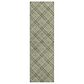 Dalyn Rug Company Soft Essentials Plaid Olive 2"3" x 7"6" Indoor/Outdoor Runner, , large