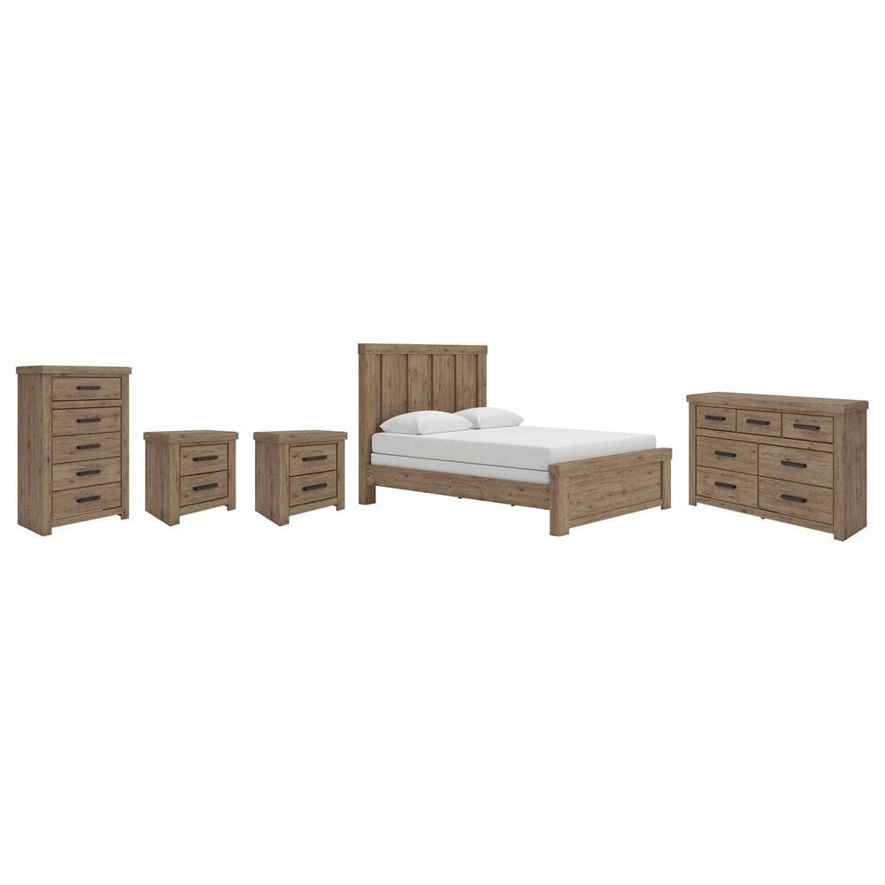 Ashley QUEEN PANEL BED WITH DRESSER, CHEST, AND TWO NIGHTSTANDS, , large