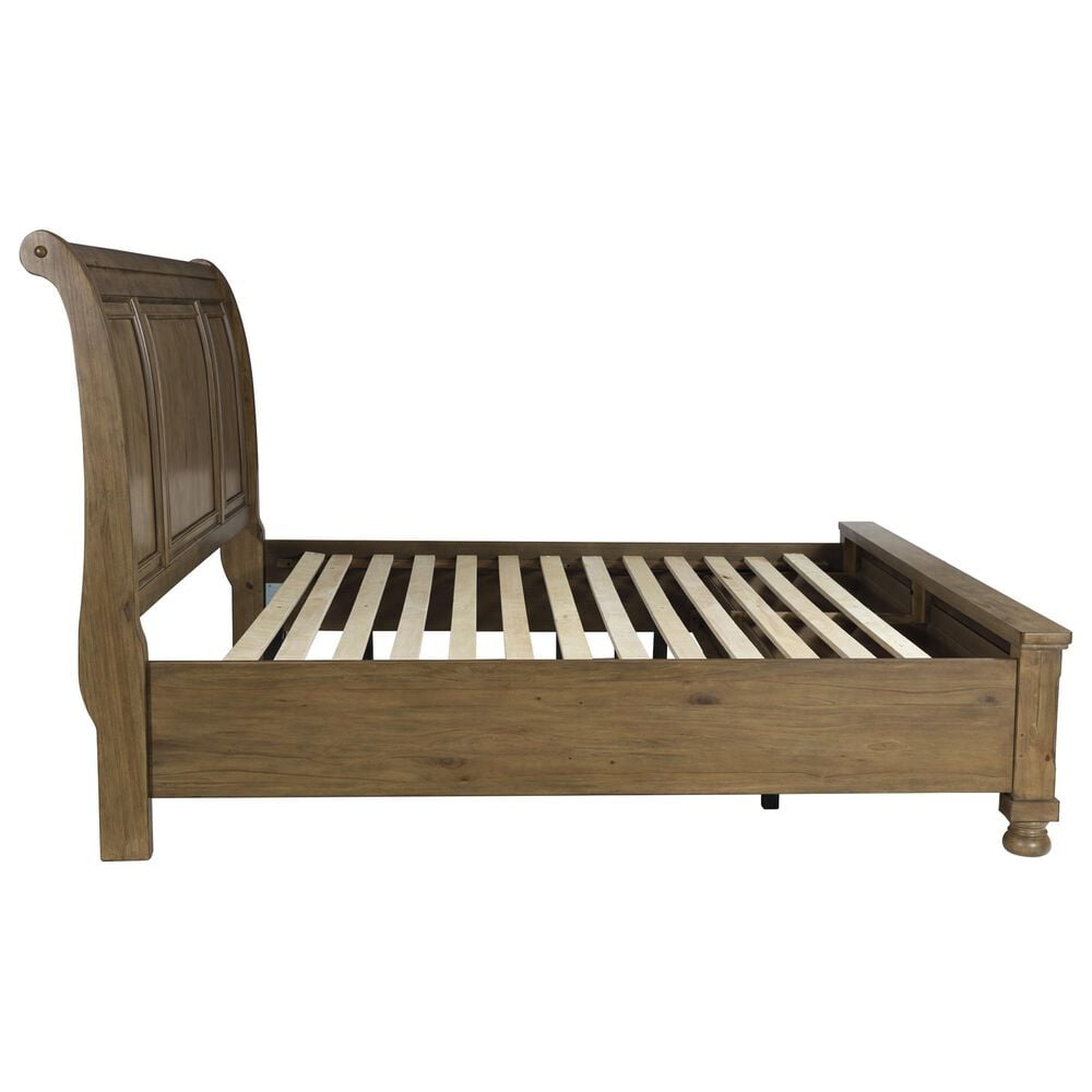 Ashley Feddinger King Storage Sleigh Bed in Chestnut Brown, , large