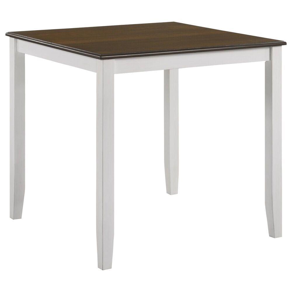 Furniture of America Jamal 5-Piece Counter Height Dining Set in Oak/Sea White, , large