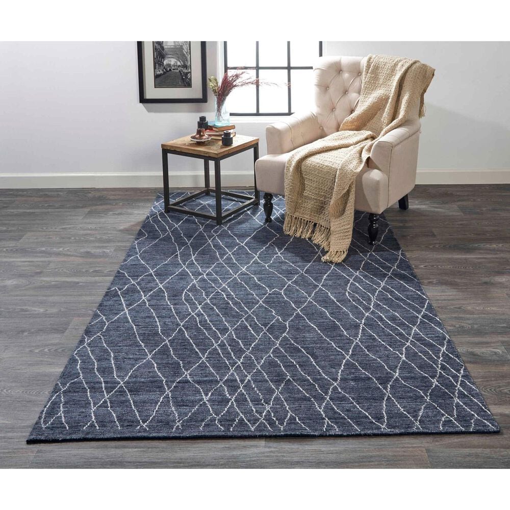 Feizy Lennox Transitional 8695F 5&#39; x 8&#39; Navy Area Rug, , large