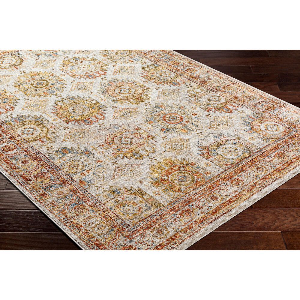 Surya Mona Lisa 5&#39; x 7&#39;5&quot; Tan, Mustard, Brick Red, Sage, Olive, Dark Blue and Burgundy Area Rug, , large