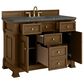James Martin Vanities Brookfield 48" Single Bathroom Vanity in Honey Oak with 3 cm Parisien Bleu Silestone Top, Rectangle Sink and FreePower Wireless Charger, , large