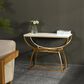 Stylecraft Lamps Inc Loren Console Table in Gold and White, , large