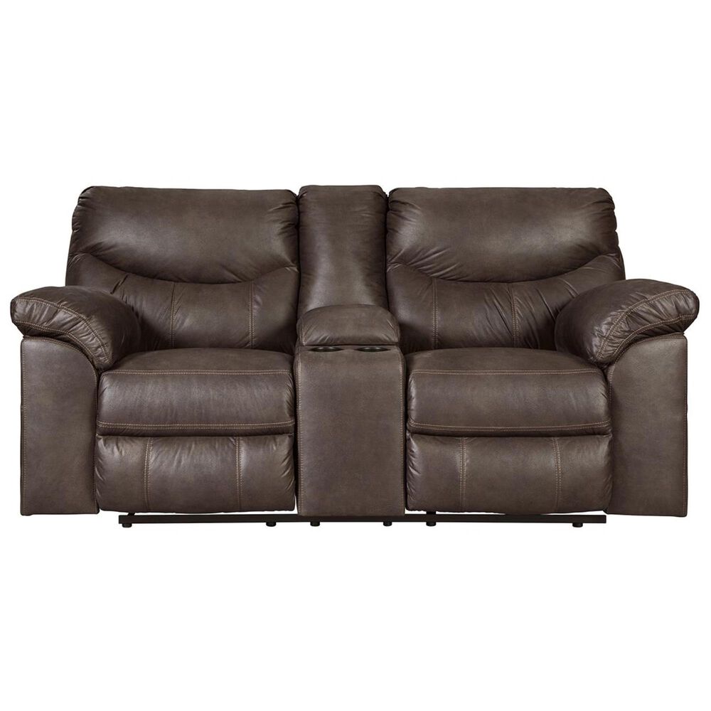 Boxberg Reclining Loveseat with Console - Teak Boxberg Reclining Loveseat with Console - Teak