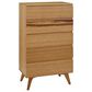 Natural Bamboo Furnishings 5 Drawer High Chest in Caramelized, , large