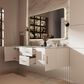 Lexora Home Geneva 72" Double Bathroom Vanity in Glossy White with 2 cm White Carrara Marble Top and Rectangular Sinks, , large
