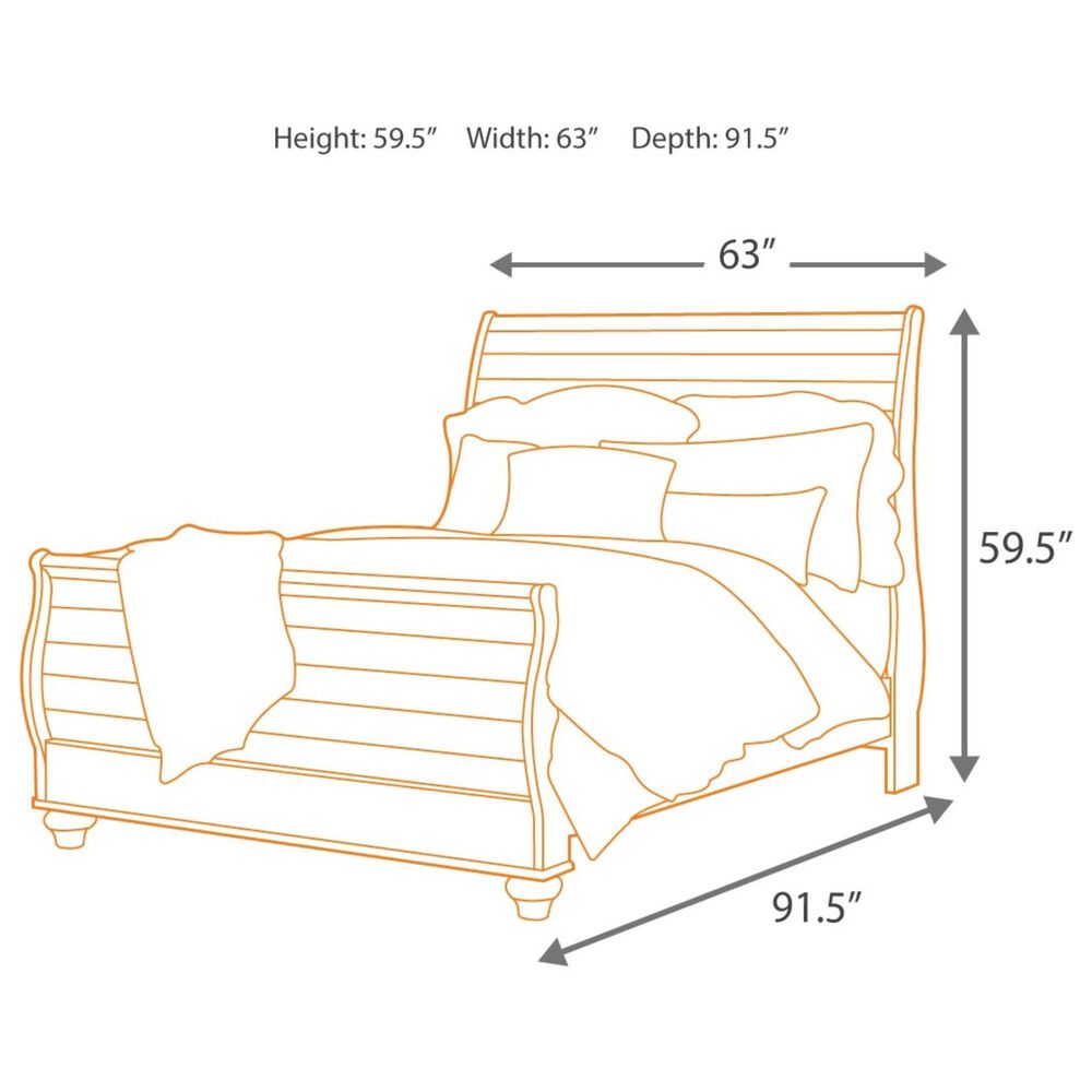 Ashley Willowton Queen Sleigh Bed in Whitewash, , large