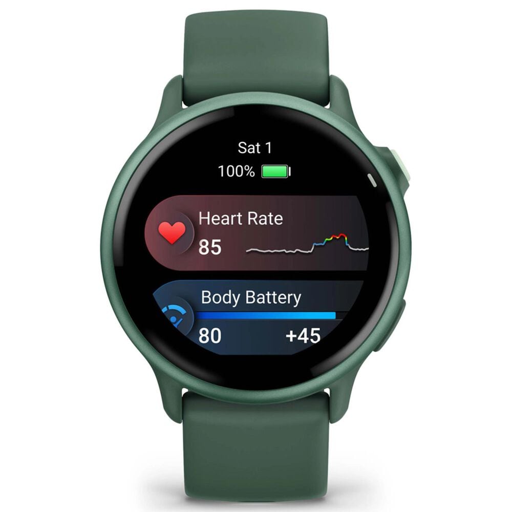 Garmin Vivoactive 6 Smartwatch 42mm Jasper Green Aluminum Case with Jasper Green Band, , large