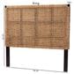 Baxton Studio Alise King Headboard in Natural Brown and Dark Brown, , large