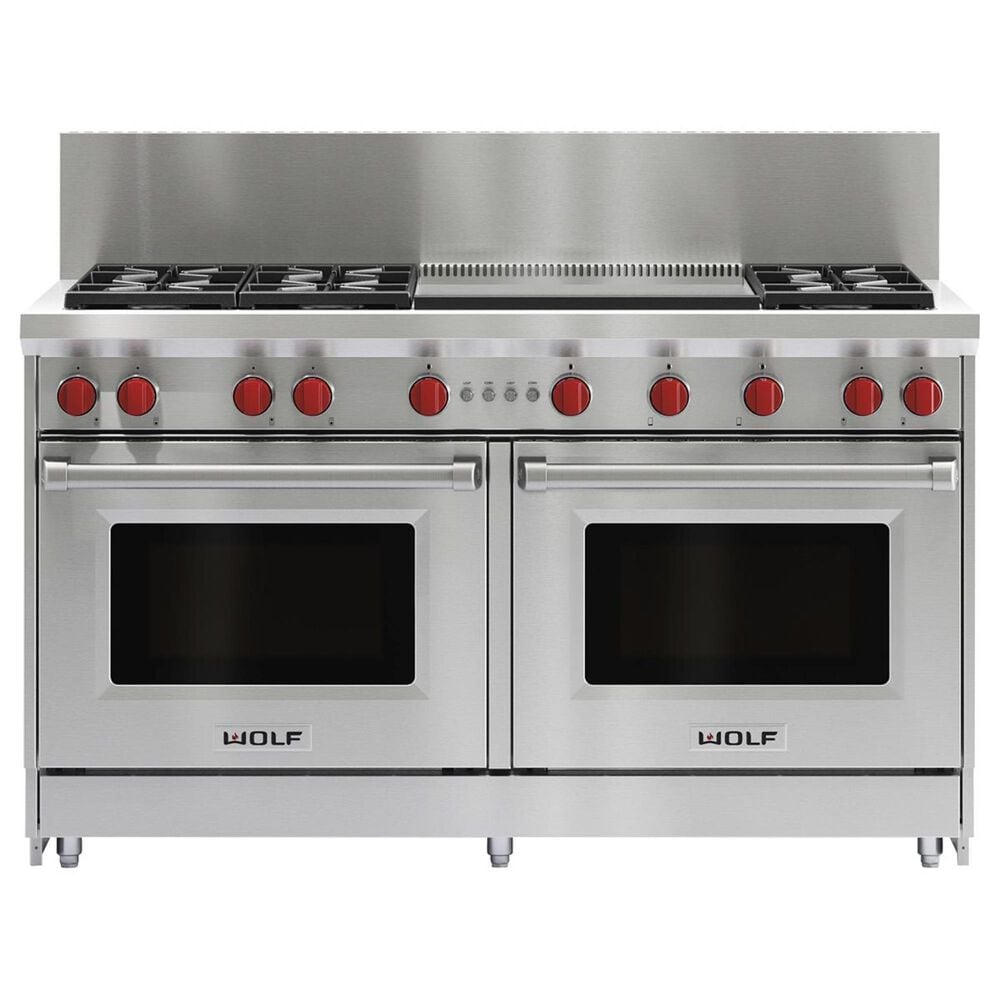 Wolf 60" Professional Gas Range w/Double Griddle Nebraska Furniture Mart