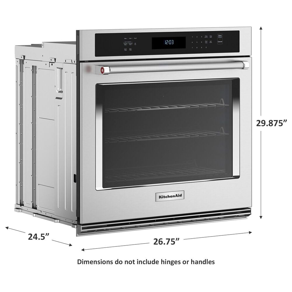 KitchenAid 27&quot; Single Wall Oven with Air Fry Mode in Stainless Steel, , large