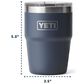 YETI Rambler 16 Oz Stackable Cup with MagSlider Lid in White and Badge, , large