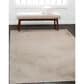 Linon Maven Faux Rabbit 5" x 7" Pale Grey Area Rug, , large