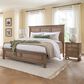Riva Ridge Oxford Queen Panel Bed with Two Nightstands in Tan with USB Ports, , large