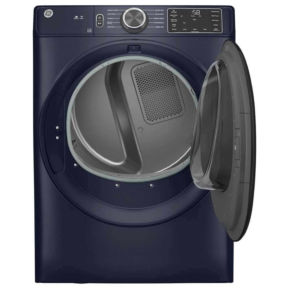 GE Appliances 4.8 Cu. Ft. Front Load Washer and 7.8 Cu. Ft. Gas Dryer Laundry Pair with Riser in Sapphire Blue, , large