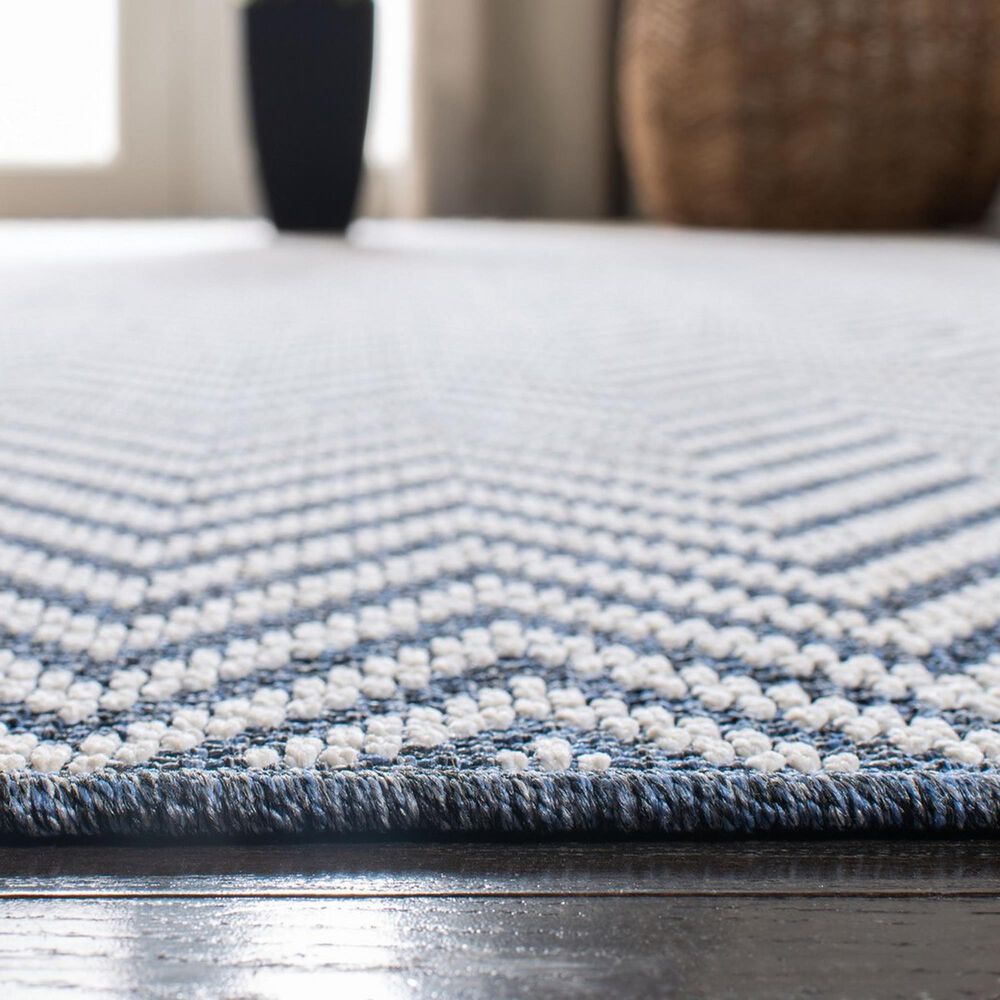 Safavieh Bermuda 2&#39; x 8&#39; Blue and Creme Indoor/Outdoor Area Performance Rug, , large