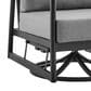 Hearth and Haven Crown Outdoor Patio Swivel Glider Lounge Chair in Gray, , large