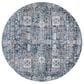 Surya Cardiff CDF-2309 Blue, Deep Teal, Medium Gray, Light Gray, Camel and Charcoal 7"10" Round Area Rug, , large