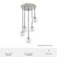 Hunter Maple Park 5-Light Cluster in Brushed Nickel, , large