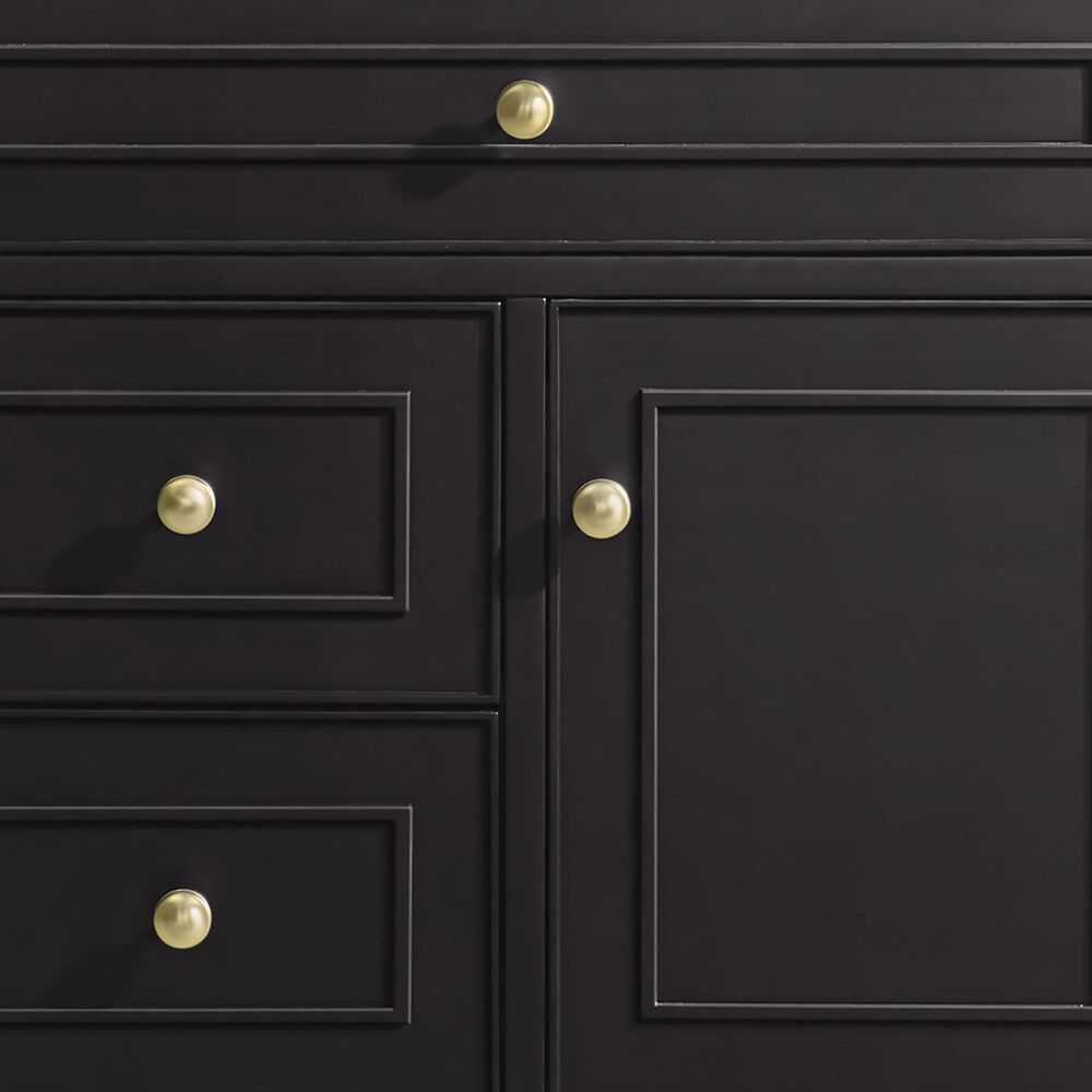 James Martin Vanities Lorelai 36&quot; Single Vanity in Black Onyx with 3 cm Carrara White Marble Top, , large