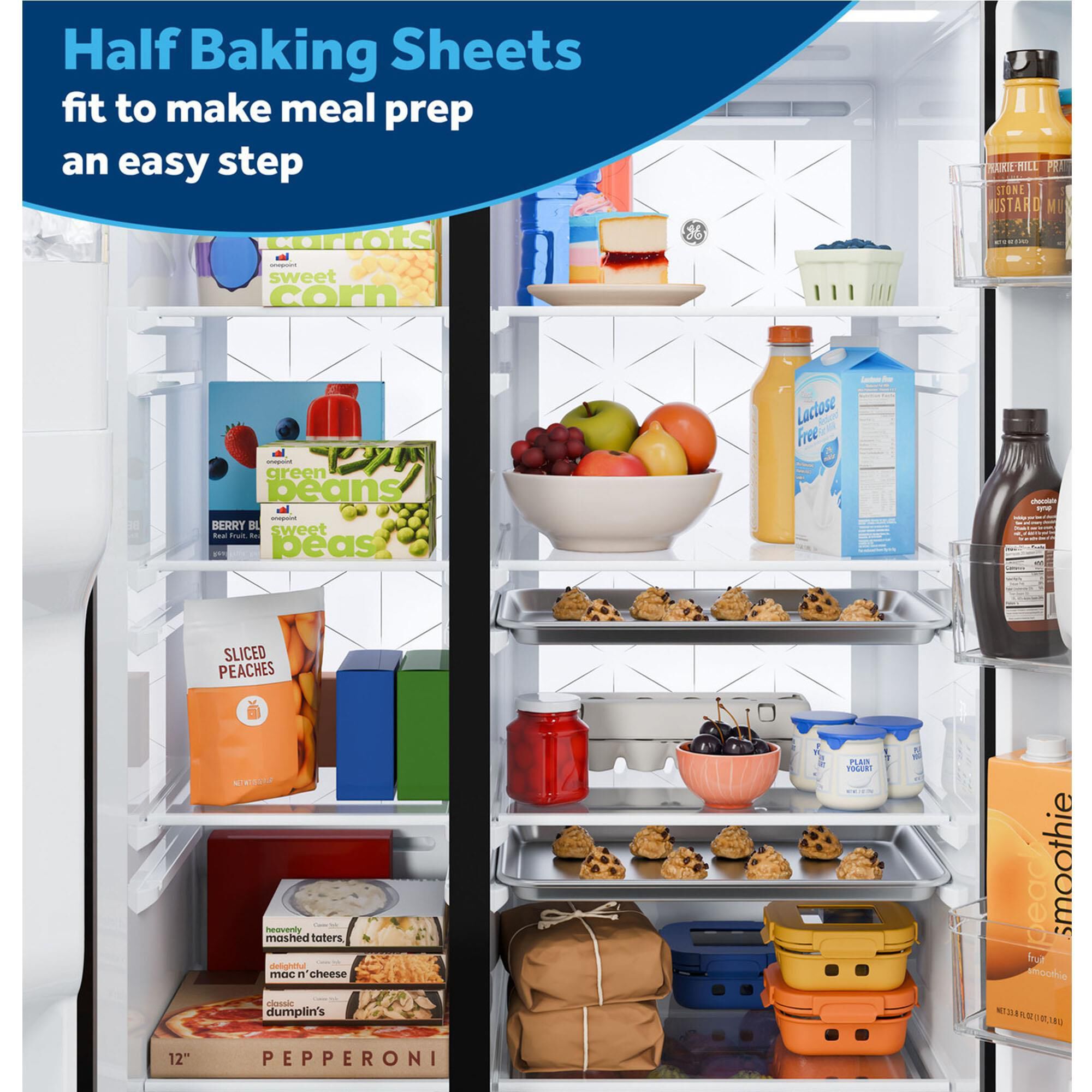 GE Appliances 27.7 Cu. Ft. Side-By-Side Refrigerator with LED