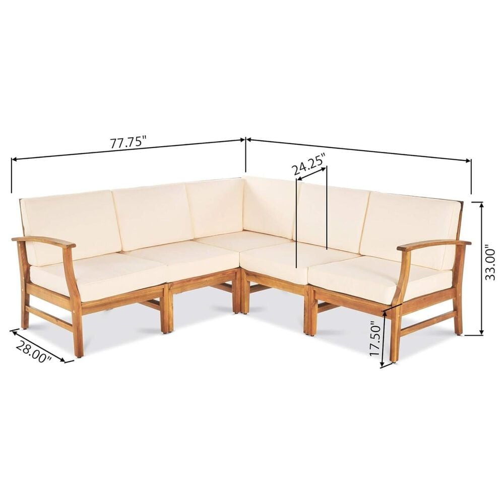HOMLUX 7-Piece Patio Furniture Set in Cream, , large