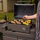 Tytus Emberwood Grill and Prep Cart with Charcoal Tabletop Grill in Gunmetal Gray, , large