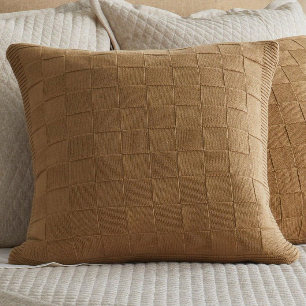 Ann Gish Cesta 20" x 20" Throw Pillow in Camel, , large