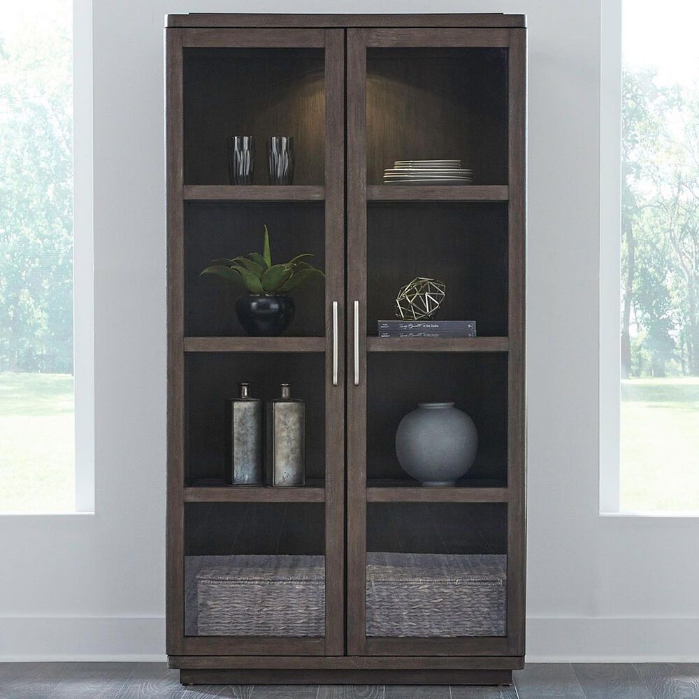 Liberty Furniture Cascade Falls Display Cabinet in Satin Espresso, , large