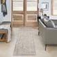 Nourison Astra Machine Washable 2"2" x 8" Beige Runner, , large