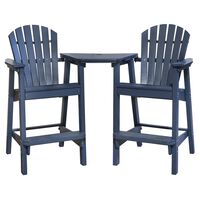 Oceanside Adirondack Shellback Chairs with Tete-a-Tete in Slate