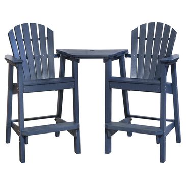Oceanside Adirondack Shellback Chairs with Tete-a-Tete in Slate, , large